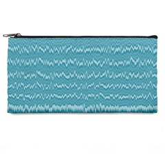 Boho Teal Stripes Pencil Case by SpinnyChairDesigns