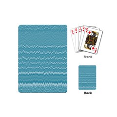 Boho Teal Stripes Playing Cards Single Design (mini) by SpinnyChairDesigns