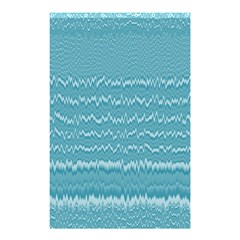 Boho Teal Stripes Shower Curtain 48  X 72  (small)  by SpinnyChairDesigns