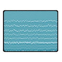 Boho Teal Stripes Double Sided Fleece Blanket (small)  by SpinnyChairDesigns