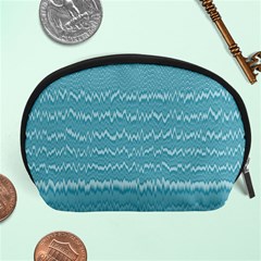 Boho Teal Stripes Accessory Pouch (large) by SpinnyChairDesigns