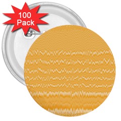 Boho Saffron Yellow Stripes 3  Buttons (100 Pack)  by SpinnyChairDesigns