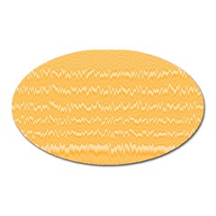 Boho Saffron Yellow Stripes Oval Magnet by SpinnyChairDesigns