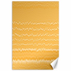 Boho Saffron Yellow Stripes Canvas 12  X 18  by SpinnyChairDesigns