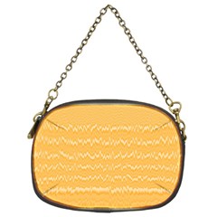 Boho Saffron Yellow Stripes Chain Purse (two Sides) by SpinnyChairDesigns