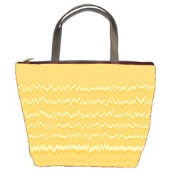 Boho Saffron Yellow Stripes Bucket Bag by SpinnyChairDesigns