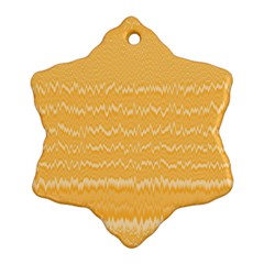 Boho Saffron Yellow Stripes Ornament (snowflake) by SpinnyChairDesigns