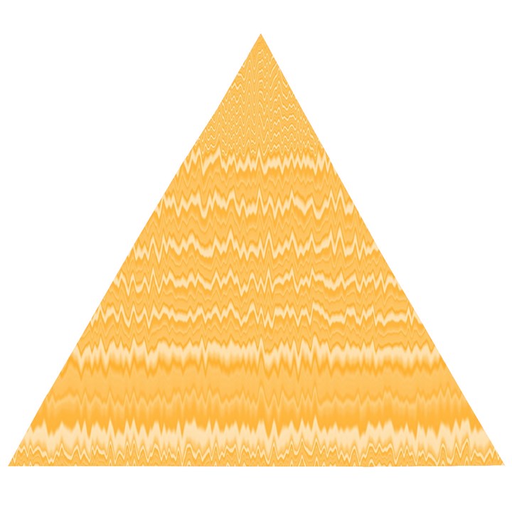 Boho Saffron Yellow Stripes Wooden Puzzle Triangle