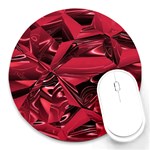 Candy Apple Crimson Red Round Mousepads Front