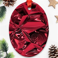 Candy Apple Crimson Red Ornament (oval) by SpinnyChairDesigns