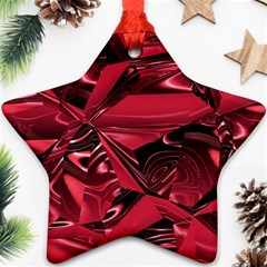 Candy Apple Crimson Red Ornament (star) by SpinnyChairDesigns