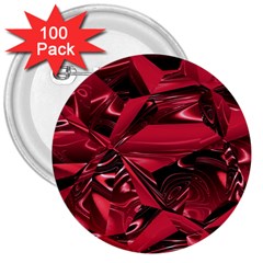 Candy Apple Crimson Red 3  Buttons (100 Pack)  by SpinnyChairDesigns