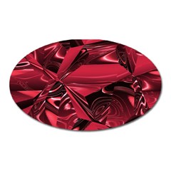 Candy Apple Crimson Red Oval Magnet by SpinnyChairDesigns