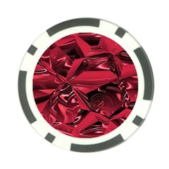 Candy Apple Crimson Red Poker Chip Card Guard by SpinnyChairDesigns