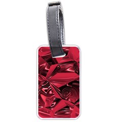 Candy Apple Crimson Red Luggage Tag (one Side) by SpinnyChairDesigns