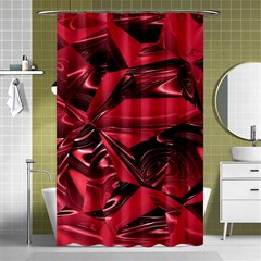 Candy Apple Crimson Red Shower Curtain 48  X 72  (small)  by SpinnyChairDesigns