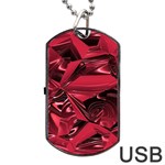 Candy Apple Crimson Red Dog Tag USB Flash (One Side) Front