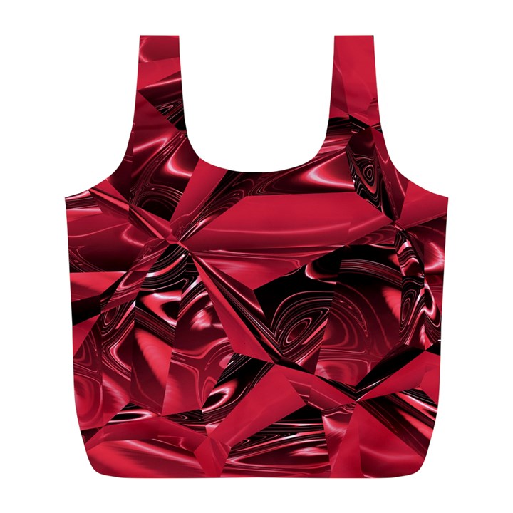 Candy Apple Crimson Red Full Print Recycle Bag (L)