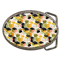 Hexagon Tropical Pattern Belt Buckles by designsbymallika