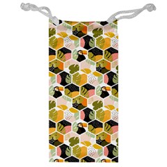 Hexagon Tropical Pattern Jewelry Bag by designsbymallika