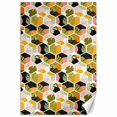 Hexagon Tropical Pattern Canvas 24  X 36  by designsbymallika