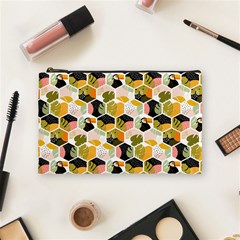 Hexagon Tropical Pattern Cosmetic Bag (medium) by designsbymallika