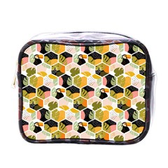 Hexagon Tropical Pattern Mini Toiletries Bag (one Side) by designsbymallika