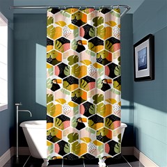 Hexagon Tropical Pattern Shower Curtain 36  X 72  (stall)  by designsbymallika