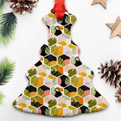 Hexagon Tropical Pattern Ornament (christmas Tree) 