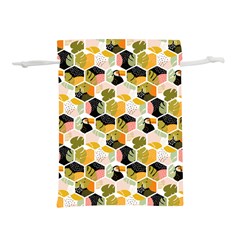 Hexagon Tropical Pattern Lightweight Drawstring Pouch (m) by designsbymallika