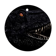 Trex Dinosaur Head Dark Poster Ornament (round) by dflcprintsclothing