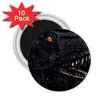 Trex Dinosaur Head Dark Poster 2.25  Magnets (10 pack)  Front