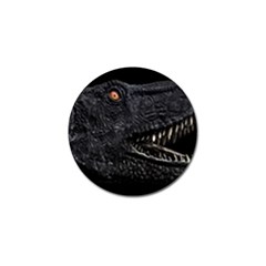 Trex Dinosaur Head Dark Poster Golf Ball Marker by dflcprintsclothing