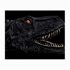 Trex Dinosaur Head Dark Poster Small Glasses Cloth by dflcprintsclothing