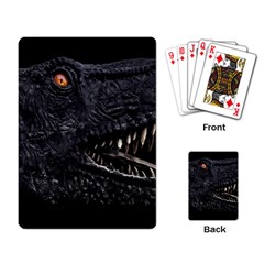 Trex Dinosaur Head Dark Poster Playing Cards Single Design (rectangle) by dflcprintsclothing