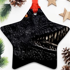 Trex Dinosaur Head Dark Poster Star Ornament (two Sides) by dflcprintsclothing