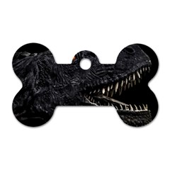 Trex Dinosaur Head Dark Poster Dog Tag Bone (two Sides) by dflcprintsclothing