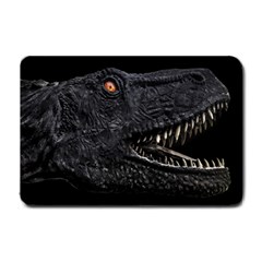 Trex Dinosaur Head Dark Poster Small Doormat  by dflcprintsclothing