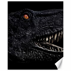 Trex Dinosaur Head Dark Poster Canvas 11  X 14  by dflcprintsclothing