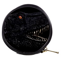 Trex Dinosaur Head Dark Poster Mini Makeup Bag by dflcprintsclothing