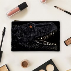 Trex Dinosaur Head Dark Poster Cosmetic Bag (medium) by dflcprintsclothing