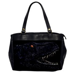 Trex Dinosaur Head Dark Poster Oversize Office Handbag by dflcprintsclothing