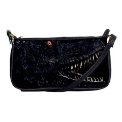 Trex Dinosaur Head Dark Poster Shoulder Clutch Bag by dflcprintsclothing