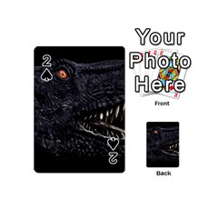 Trex Dinosaur Head Dark Poster Playing Cards 54 Designs (mini) by dflcprintsclothing