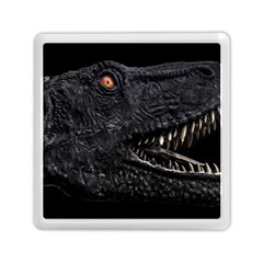 Trex Dinosaur Head Dark Poster Memory Card Reader (square) by dflcprintsclothing