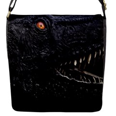 Trex Dinosaur Head Dark Poster Flap Closure Messenger Bag (s) by dflcprintsclothing