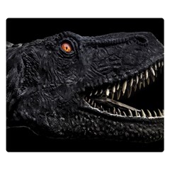 Trex Dinosaur Head Dark Poster Double Sided Flano Blanket (small)  by dflcprintsclothing