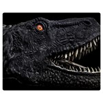 Trex Dinosaur Head Dark Poster Double Sided Flano Blanket (Medium)  60 x50  Blanket Front