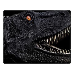 Trex Dinosaur Head Dark Poster Double Sided Flano Blanket (large)  by dflcprintsclothing