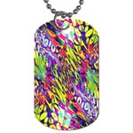 Colorful Jungle Pattern Dog Tag (Two Sides) Front